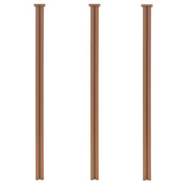 vidaXL Gjerdestolper 3 stk WPC 185 cm