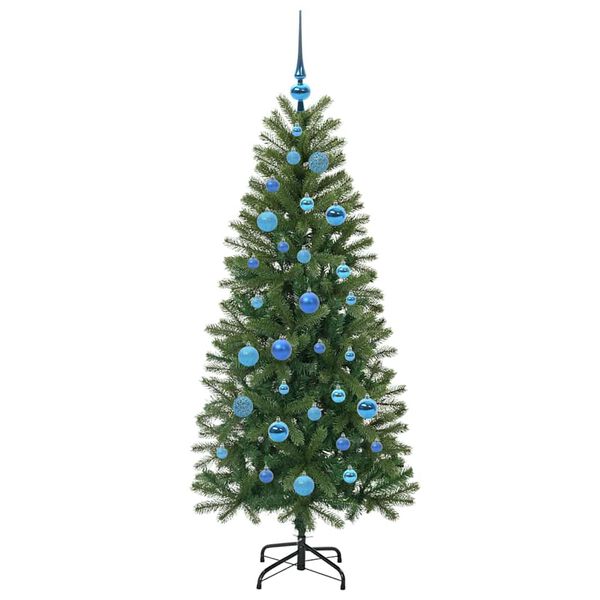 vidaXL Kunstig juletre med 150 LED med stativ gr&oslash;nn 150 cm PE og PVC