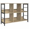 vidaXL Bokhylle 6 niv&aring;er 102 x 32 x 72,5 cm Konstruert tre Sonoma eik