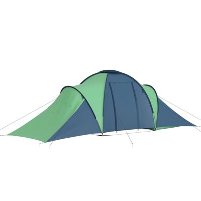 vidaXL Campingtelt 6 personer blå og grønn