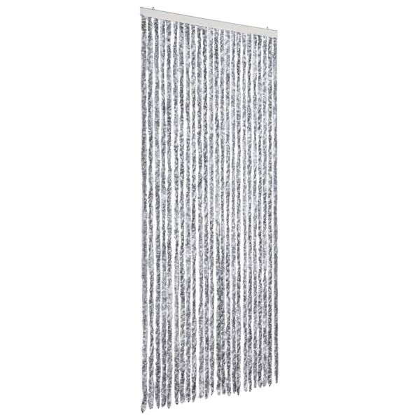vidaXL Fluegardin hvit og grå 100x230 cm chenille
