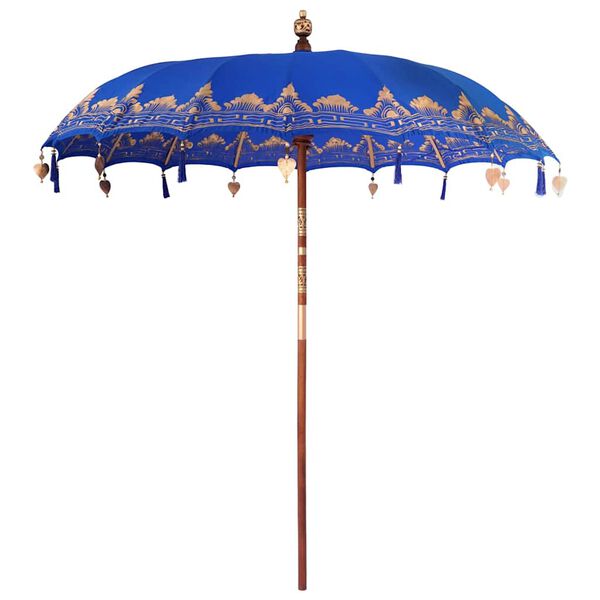 vidaXL Balinesisk Parasol Bl&aring; 215 x 215 x 260 cm