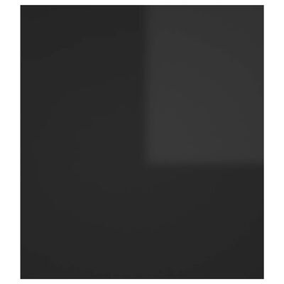 vidaXL Sidebord høyglans svart 60x40x45 cm sponplate
