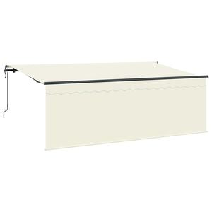 vidaXL Innvendbar Markise Krem 350 x 200 cm Polyester og aluminium
