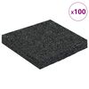 vidaXL Gummigranulat uteplasspad Svart 9 x 9 x 1 cm Gummi