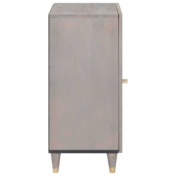 vidaXL Serviesskap Grå og Gull 40 x 33 x 75 cm Massiv mango tre