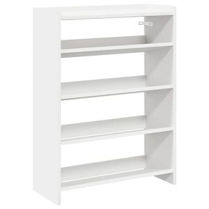 vidaXL Skohylle hvit 60x25x81 cm konstruert tre