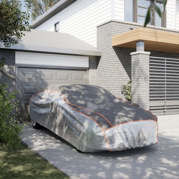 vidaXL Biltrekk for Sedan haglbeskyttelse full M grå og sølv