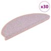 vidaXL Selvklebende trappematter sisal 30 stk 56x17x3 cm rosa