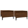 vidaXL Sidebord 2 stk brun eik 50x46x35 cm konstruert tre
