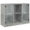 vidaXL Skjenk betonggr&aring; 102x37x75,5 cm konstruert tre