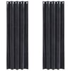 vidaXL Blendingsgardiner 2 pcs Mørkegrå 140 x 225 cm Fløyel