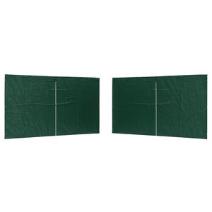 vidaXL Party Telt Sidevegg 2 stk. 400 x 195 cm Gr&oslash;nn PE og st&aring;l
