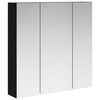 vidaXL Baderomsspeilskap Svart Eik 70 x 14,5 x 70 cm Konstruert tre