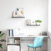 vidaXL Flytende vegghyller 2 stk gr&aring; 60x23,5x3,8 cm MDF