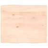 vidaXL Bordplate 60x50x2 cm ubehandlet heltre eik naturlig kant