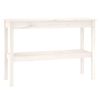 vidaXL Konsollbord hvit 110x40x75 cm heltre furu