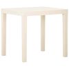 vidaXL Hagebord hvit 79x65x72 cm plast