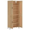vidaXL Highboard sonoma eik 69,5x34x180 cm konstruert tre