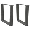 vidaXL Salongbordben V-formet 2 stk antrasitt 50x(42-43,3) cm st&aring;l
