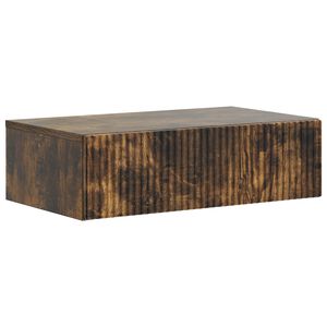 vidaXL Vegghengt Sidebord R&oslash;kt Eik 59 x 34,5 x 17 cm Konstruert tre