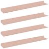 vidaXL Flytende hylle Veggmontert 4 pcs Rosa 60 x 8,5 x 2,5 cm St&aring;l