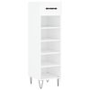 vidaXL Skohylle hvit 30x35x105 cm konstruert tre