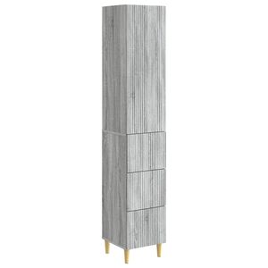 vidaXL Skapsett 2 pcs Gr&aring; Sonoma 33 x 34,5 x 90 cm Konstruert tre