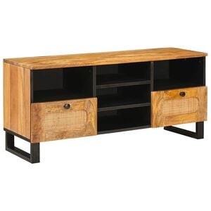 vidaXL TV-skap med skuff Brun 100 x 33 x 46 cm Massiv mango tre