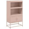 vidaXL Highboard rosa 68,5x38,5x123,5 cm st&aring;l