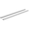 vidaXL Klesslanger 2 pcs s&oslash;lv 664 x 15 x 29 mm Aluminium Legering