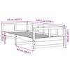 vidaXL Dagseng med madrass 90x190 cm heltre furu
