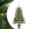 vidaXL Juletre med 150 LED med stativ gr&oslash;nn 90 cm PE