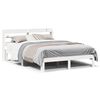 vidaXL Sengeramme med hodegavl hvit 120x190 cm heltre furu