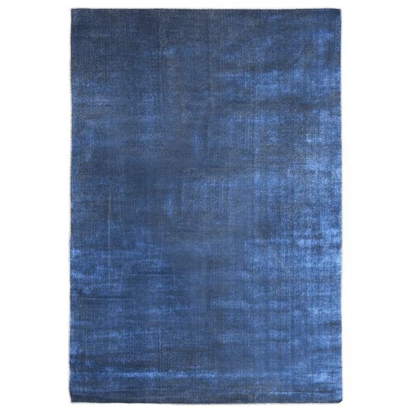 vidaXL Vaskbart og sammenleggbart teppe 200x300 cm marinebl&aring; polyester