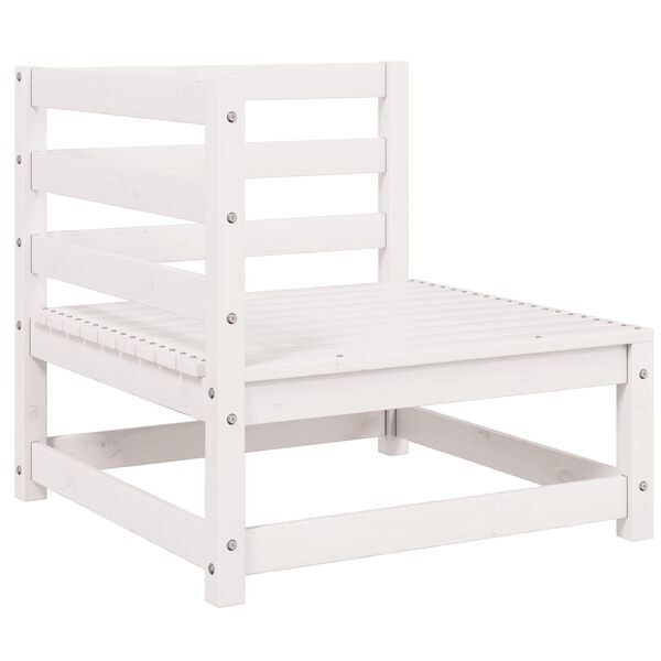 vidaXL Hagesofagruppe 3 deler hvit heltre furu