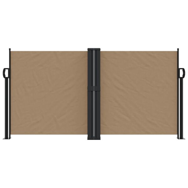 vidaXL Uttrekkbar sidemarkise 120x1200 cm gr&aring;brun