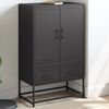 vidaXL Highboard svart 68x39x111,5 cm stål
