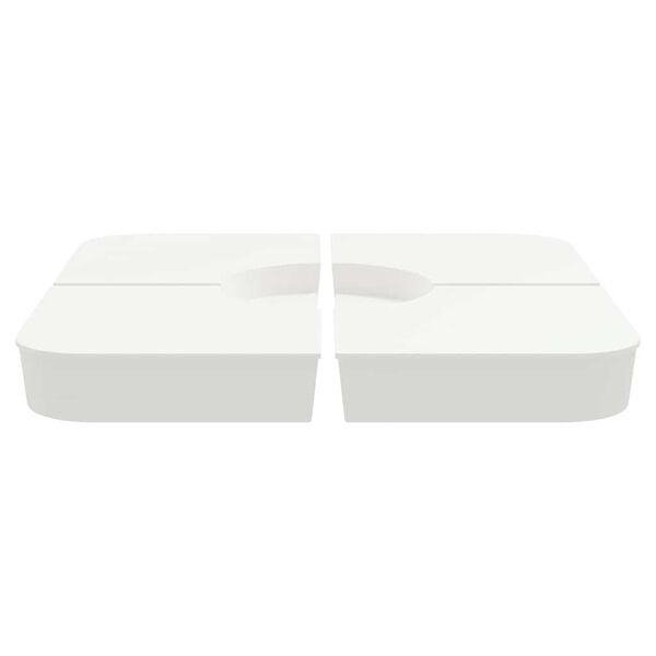 vidaXL Parasollbasesett 4 stk for parasoller med kryssfot 100 kg PP