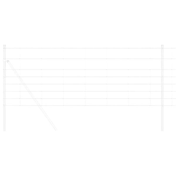 vidaXL Jordegjerde s&oslash;lv 25 x 0,8 m Galvanisert st&aring;l