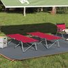 vidaXL Sammenleggbar camping seng 2 pcs Rød 62 x 194 x 42 cm