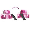 vidaXL Barns Lofteseng Hvit og Rosa 79,5 x 200 cm Metall