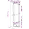 vidaXL Garderobe Corona 55x38x170 cm heltre furu
