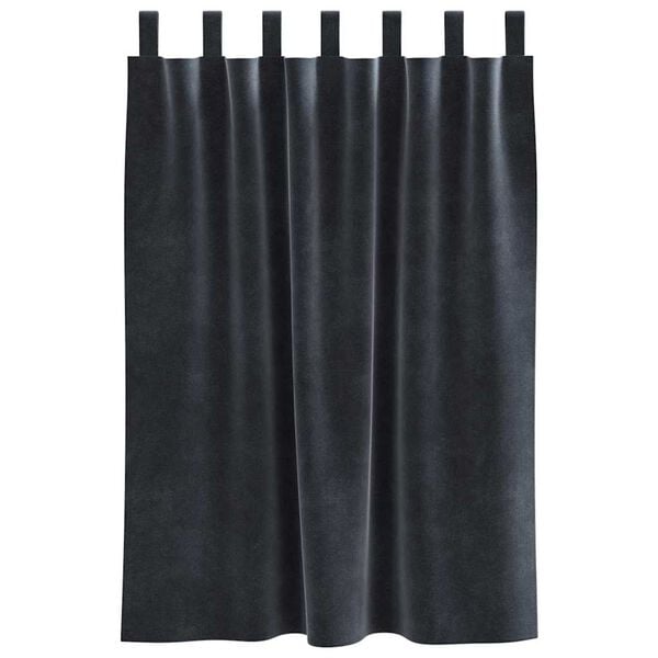 vidaXL Blendingsgardiner 2 pcs Mørkegrå 140 x 140 cm Fløyel