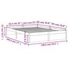 vidaXL Sengeramme heltre 135x190 cm Double