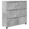 vidaXL Oppbevaringsskap Betonggr&aring; 80 x 31 x 81 cm Konstruert tre
