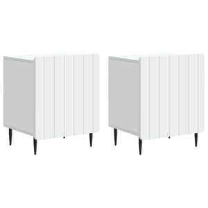 vidaXL Nattbordskap 2 pcs Hvit 43 x 34,5 x 52 cm Konstruert tre