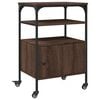 vidaXL Skriverbord 3 hyller brun eik 50x40x76 cm konstruert tre