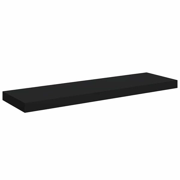 vidaXL Flytende vegghylle svart 80x23,5x3,8 cm MDF