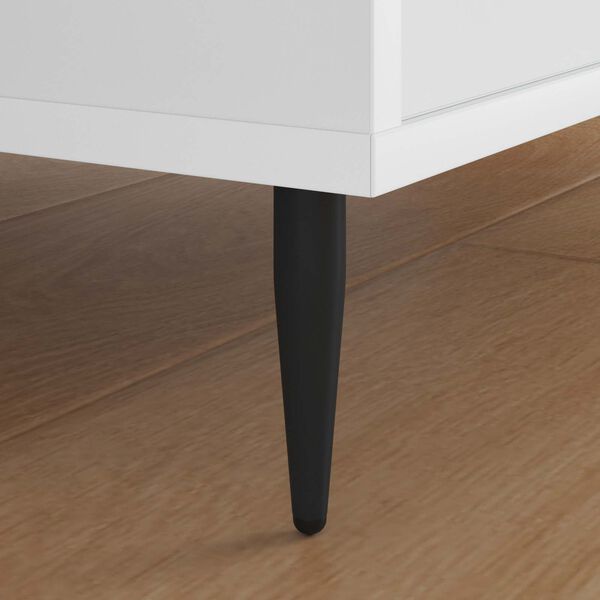 vidaXL M&oslash;belf&oslash;tter 2 pcs Svart &Oslash; 40 x 98 mm Jern